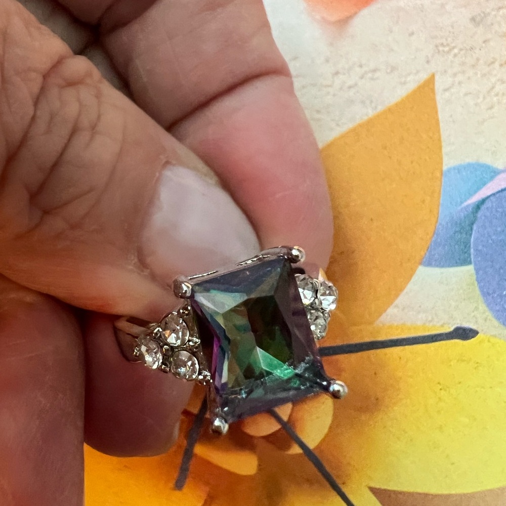 Rainbow Topaz Ring - image 8